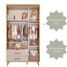 Quarto de Bebê Guarda Roupa Ludmila Cômoda com Fraldário Berço 3 em 1 - 9