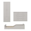 Ver imagem 7 de Quarto Infantil Completo com Minicama Montessoriana Encanto Multimóveis MP4877 Off White