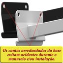 Ver imagem 6 de 05 Suportes Refletor Base Inclinada Braço 30 Cm 05 Cj - Preto