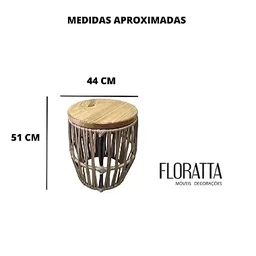 Kit Seat Garden Alumínio e Corda Naútica Tampo de Madeira Mesa - 3