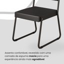 Ver imagem 6 de Conjunto Sala de Jantar Mesa 160x90cm Base Lunna Tampo Mdf Laca com Vidro Napoli
