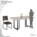 Ver imagem 5 de Conjunto Sala de Jantar Mesa 160x90cm Base Lunna Tampo Mdf Laca com Vidro Napoli