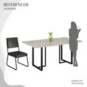 Ver imagem 5 de Conjunto Sala de Jantar Mesa 160x90cm Base Lunna Tampo MDF Laca com Vidro Napoli Preto