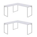 Ver imagem 2 de Conjunto 2 Mesas de Escritório em L Estilo 1,50MX1, Kuadra 150cm Branco
