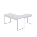 Ver imagem 5 de Conjunto 2 Mesas de Escritório em L Estilo 1,50MX1, Kuadra 150cm Branco