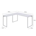 Ver imagem 3 de Kit 2 Mesas de Escritório em L Estilo Industrial 1,50mx1,50m Kuadra