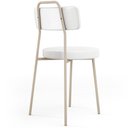 Ver mais imagens de Kit 02 Cadeiras Decorativas Estofada Sala Jantar Barcelona Arena L02 Facto Branco - Lyam
