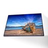 Quadro Barco na Praia Canvas sem Vidro Tamanho-moldura 90x60 Filete Cor Preta - 1