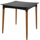 Ver imagem 1 de Mesa Plástica Tramontina Diana Preta Pernas de Madeira 70cm Quadrada Áreas Internas e Externas