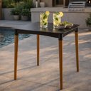 Ver imagem 4 de Mesa Plástica Tramontina Diana Preta Pernas de Madeira 70cm Quadrada Áreas Internas e Externas