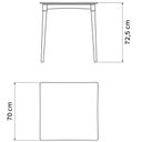 Ver imagem 2 de Mesa Plástica Tramontina Diana Preta Pernas de Madeira 70cm Quadrada Áreas Internas e Externas