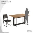 Ver imagem 5 de Conjunto Sala de Jantar Mesa 120x90cm Base Pérola Tampo MDF Napoli Preto