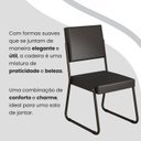 Ver imagem 7 de Conjunto Sala de Jantar Mesa 120x90cm Base Pérola Tampo MDF Laca com Vidro Napoli Preto