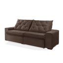 Ver imagem 4 de Sofá Retrátil e Reclinável 1,90m Estilo Estofados - Europa com Softgel D33 Velupluma "marrom"