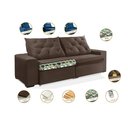 Ver imagem 5 de Sofá Retrátil e Reclinável 1,90m Estilo Estofados - Europa com Softgel D33 Velupluma "marrom"