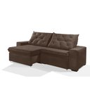 Ver imagem 3 de Sofá Retrátil e Reclinável 1,90m Estilo Estofados - Europa com Softgel D33 Velupluma "marrom"