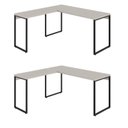 Ver imagem 2 de Kit 2 Mesas de Escritório em L Estilo Industrial 1,50mx1,50m Kuadra