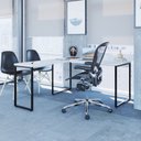 Ver mais imagens de Kit 2 Mesas de Escritório em L Estilo Industrial 1,50mx1,50m Kuadra