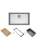 Ver imagem 1 de Cuba Franke de Embutir e Sobrepor em Aço Inox Linea 70 70x40cm com Acessórios 18630
