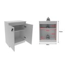 Ver imagem 5 de Kit 2 Peças Armário Escritório com 2 Portas com Chave, Balcão para Escritório com Chave e 2 Portas Branco