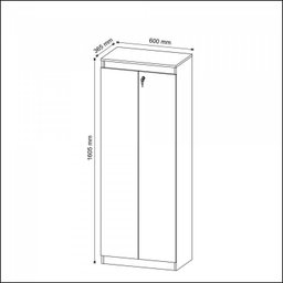 Kit 2 Peças Armário Escritório com 2 Portas com Chave, Balcão para Escritório com Chave e 2 Portas - 15