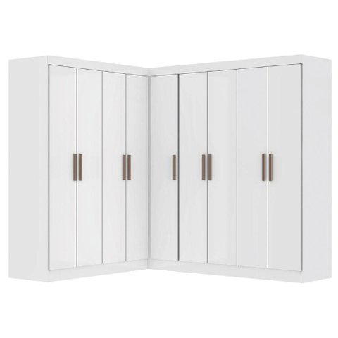 Guarda Roupas Modulado de Canto Madrid com 9 Portas Maxel Branco