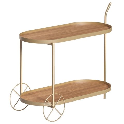 Carrinho Bar Oval 100cm X 45cm X 76cm Home Bee