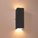 Ver imagem 1 de Arandela 2 Focos Fachos Grande 30cm Alumínio Preta St2771