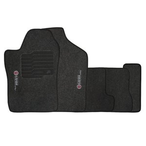 Jogo de Tapete Automotivo Carpete Fiat Uno Way 2011 À 2018 Soft Logo Bordado Grafite 5 Peças S/m Sof