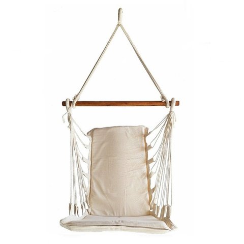 Cadeira de balanço suspensa rede de teto varias cores:Cru