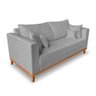 Kit Sofá 3 Lugares e 2 Poltronas Beny Viena com Almofadas Decorativa Linho Cinza - Madeira Prima Dec - 3