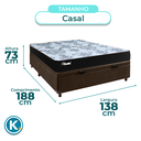 Ver imagem 3 de Conjunto Cama Box Bau Blindado Casal + Colchão Molas Ensacadas Life Gold Paropas