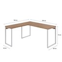 Ver imagem 5 de Kit 2 Mesas de Escritório em L Estilo Industrial 1,50mx1,50m Kuadra