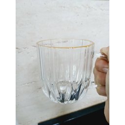 Caneca de Vidro para Café Borda Dourada 200ml - 2