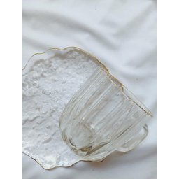 Caneca de Vidro para Café Borda Dourada 200ml - 5