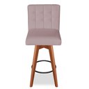 Ver imagem 3 de Kit 4 Banquetas Sueli Com Base Giratória Suede Crepe