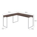 Ver imagem 5 de Kit 2 Mesas de Escritório em L Estilo Industrial 1,50mx1,50m Kuadra