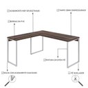 Ver mais imagens de Kit 2 Mesas de Escritório em L Estilo Industrial 1,50mx1,50m Kuadra