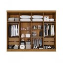 Ver imagem 7 de Guarda Roupa Casal Modulado de Canto Crsal 13 Portas de Bater 4 Gavetas MDP Cinamomo-Off White