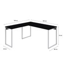 Ver imagem 5 de Kit 2 Mesas de Escritório em L Estilo Industrial 1,50mx1,50m Kuadra