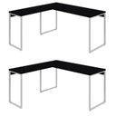 Ver imagem 2 de Kit 2 Mesas de Escritório em L Estilo Industrial 1,50mx1,50m Kuadra