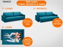 Ver imagem 3 de Sofá Tango 2,40M Sem Caixa, Retrátil e Reclinável Velosuede Royal - Netsofás
