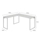 Ver imagem 5 de Kit 2 Mesas de Escritório em L Estilo Industrial 1,50mx1,50m Kuadra