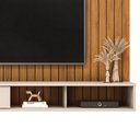 Ver imagem 5 de Painel Frizz com Ripas e Prateleiras Freijó com Off White