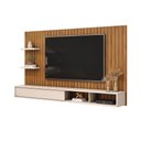 Ver imagem 1 de Painel Frizz com Ripas e Prateleiras Freijó com Off White