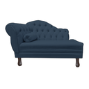 Ver imagem 1 de Recamier Sofá Direito Larissa 120cm Sala Veludo Marinho - Incasa Decor