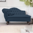 Ver imagem 2 de Recamier Sofá Direito Larissa 120cm Sala Veludo Marinho - Incasa Decor