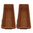 Ver imagem 6 de Kit 2 Unds Floreira 35cm Jardim Decoração 1marrom e 1 Preto