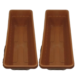 Kit 2 Unds Floreira 35cm Jardim Decoração 1marrom e 1 Preto - 6