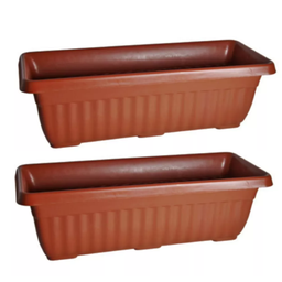 Kit 2 Unds Floreira 35cm Jardim Decoração 1marrom e 1 Preto - 7
